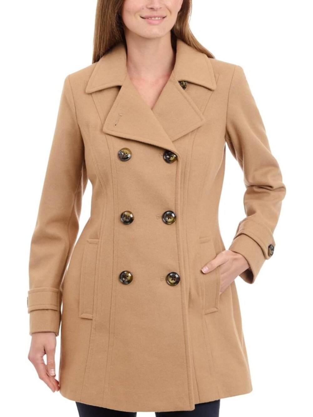 Classic Double Breasted Wool Coat for Women | Elegant Winter Outerwear